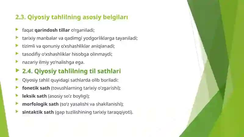 Qiyosiy tilshunoslik 4