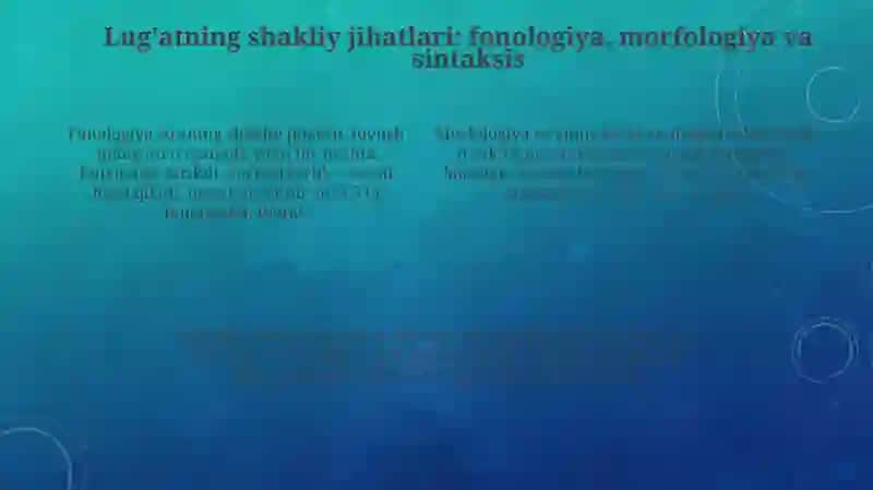 Lugʻat tarkibining shakl va ma’no munosabatlari jihatidan taanifi 4