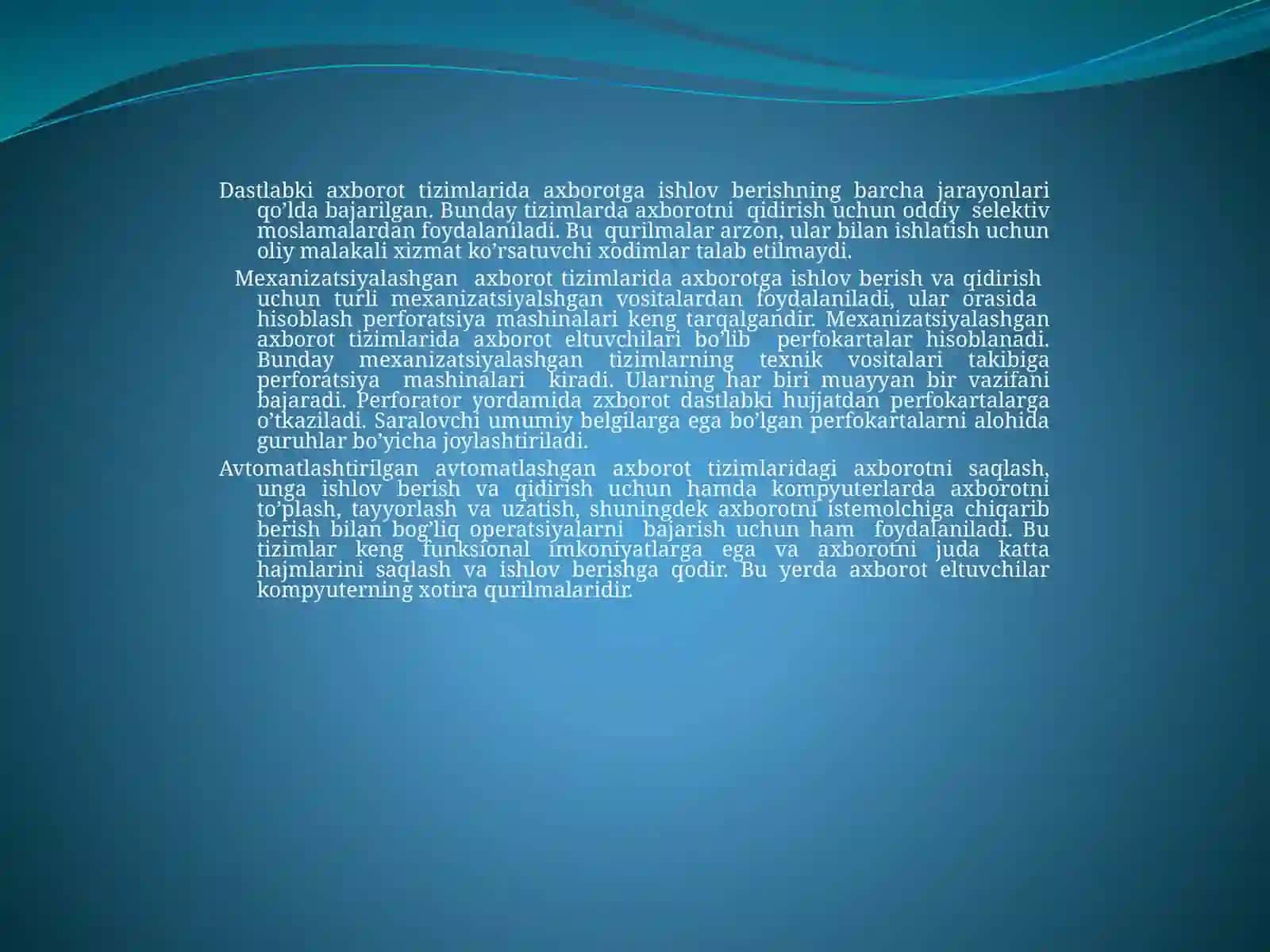 Axborot tizimi tushunchasi 4