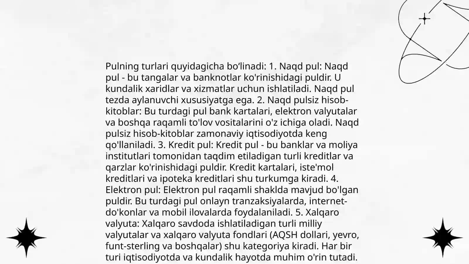Pul muomalasi 4