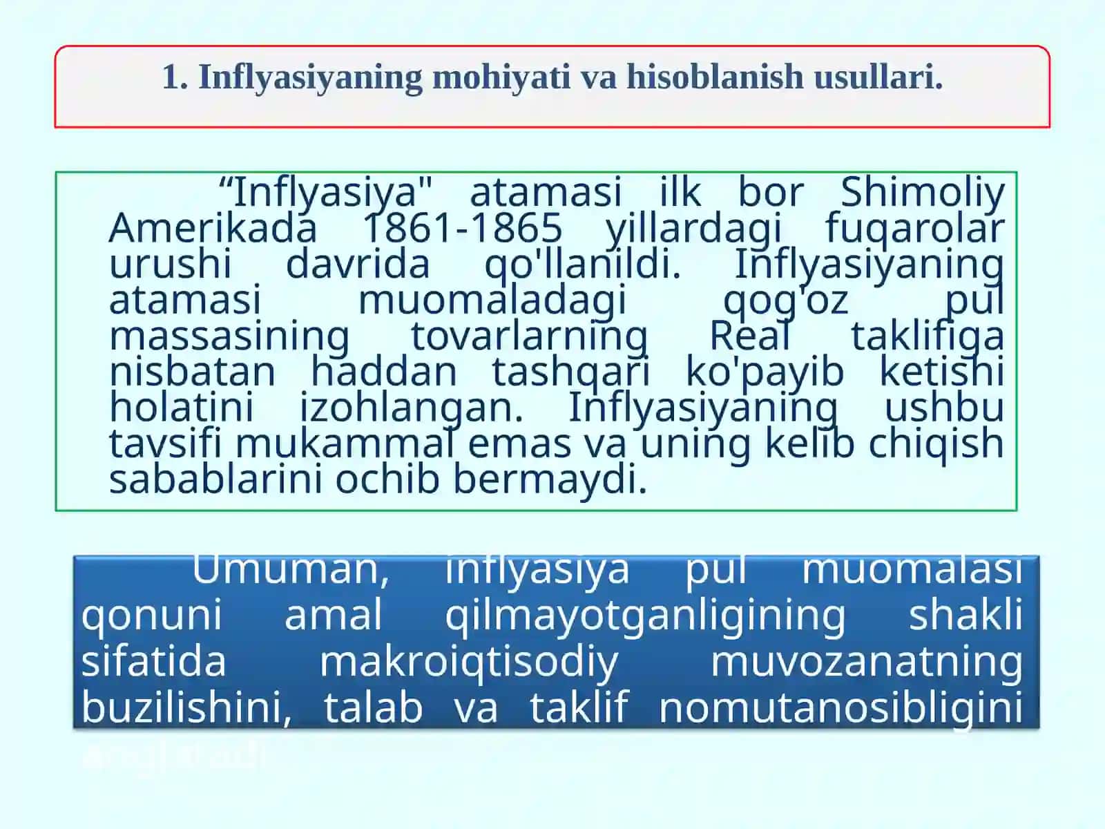 Inflyasiya va inflatsiya qarshisiyosat 4