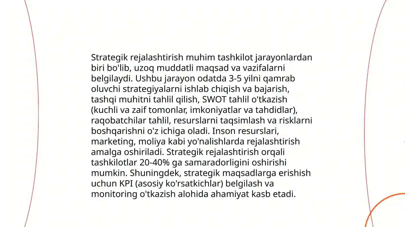 Rejalashtirishning mohiyati 4