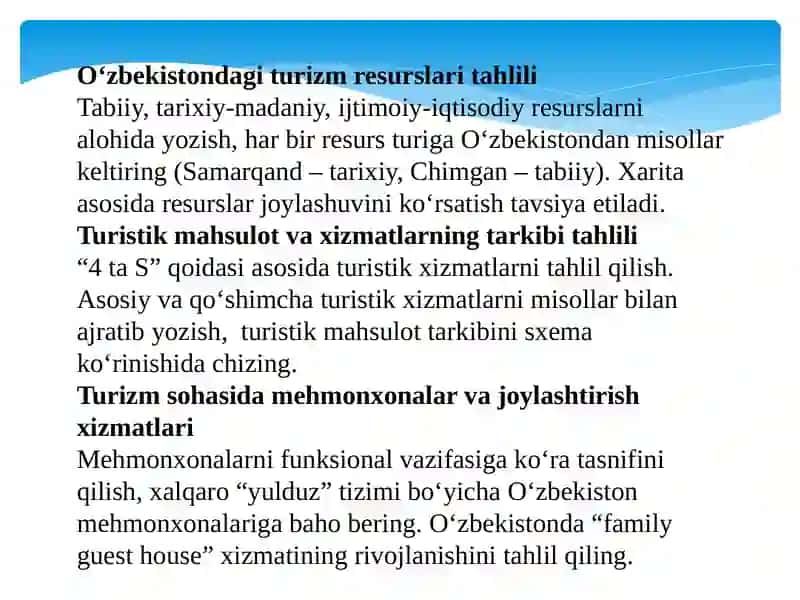 Turizm: Nazariya va Amaliyot 4