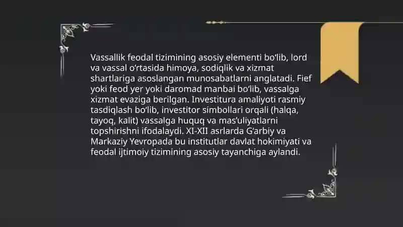 Feodal tizim va feodal munosabatlar 4