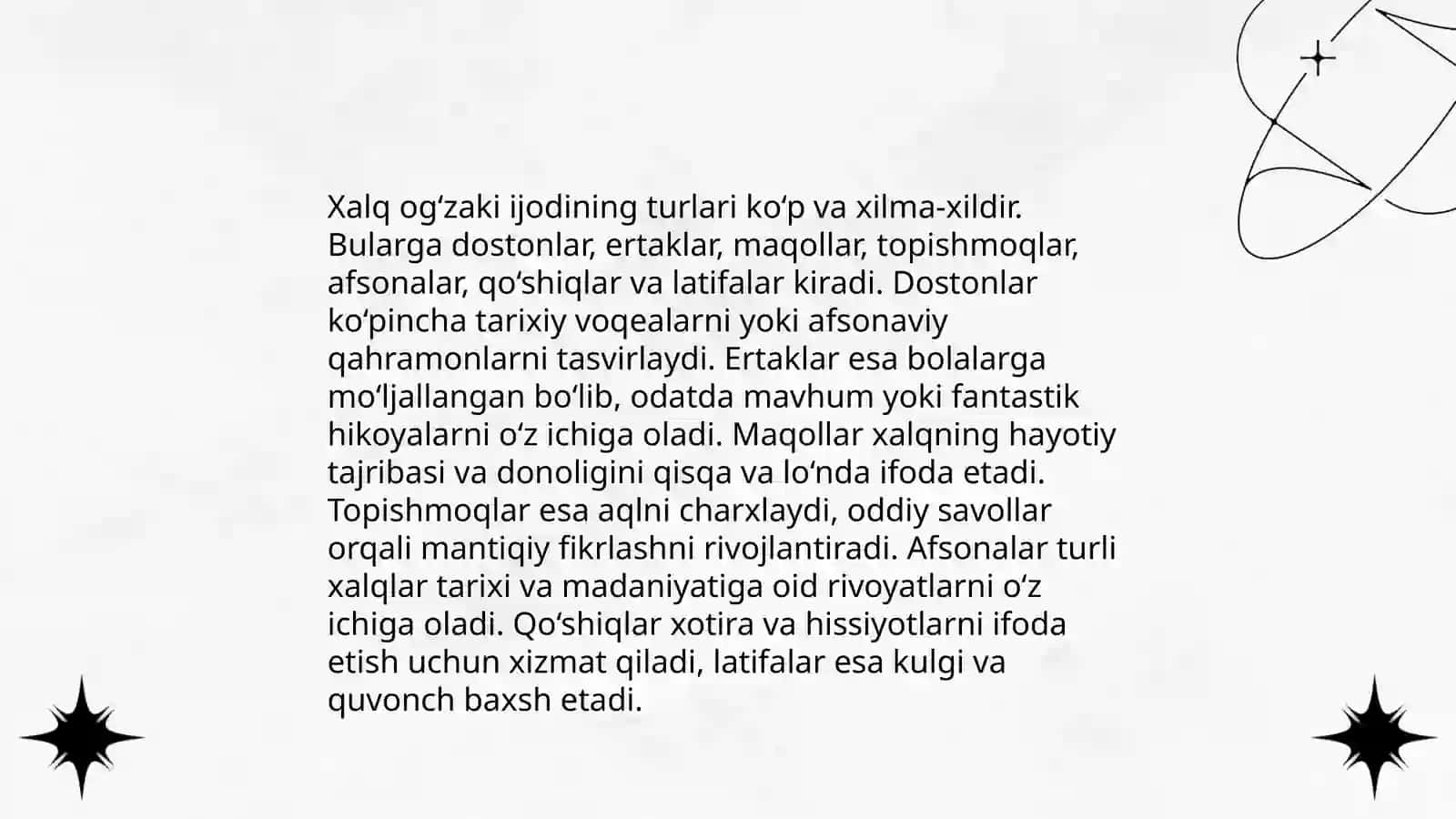 Folklor ma’naviy tarbiyaning poydevori. Xalq og‘zaki ijodi so‘z san'ati sifatida 4
