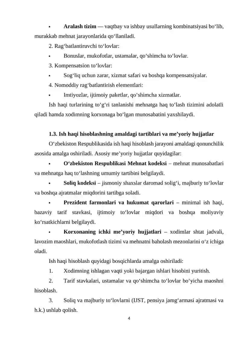 Ish haqqi hisoblash tizimini ishlab chiqish 4