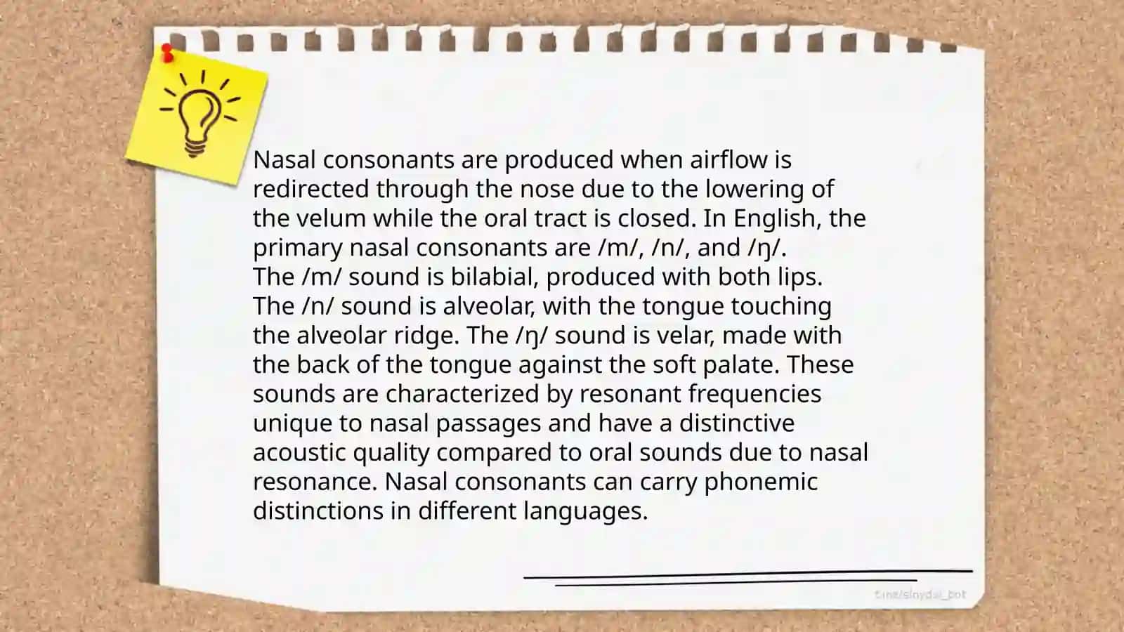 Nasal consonant and vowel 4