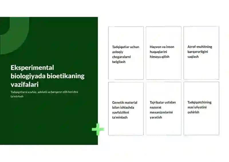 Eksperimental biologiyada ilmiy izlanishlarning bioetik muammolari 4