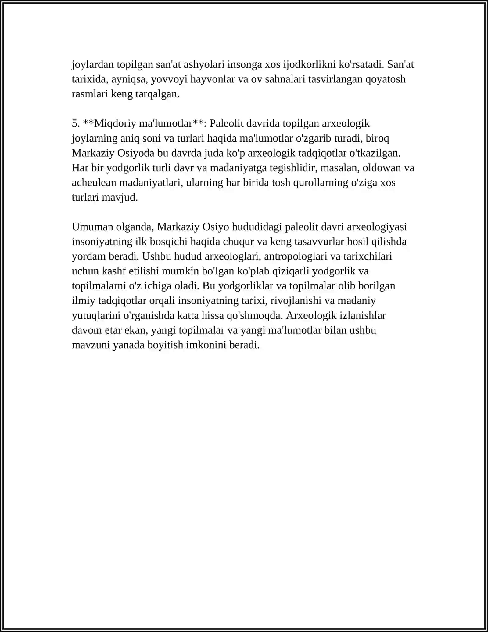 MARKAZIY OSIYODA PALEOLIT VA MEZOLIT DAVRLARI 4