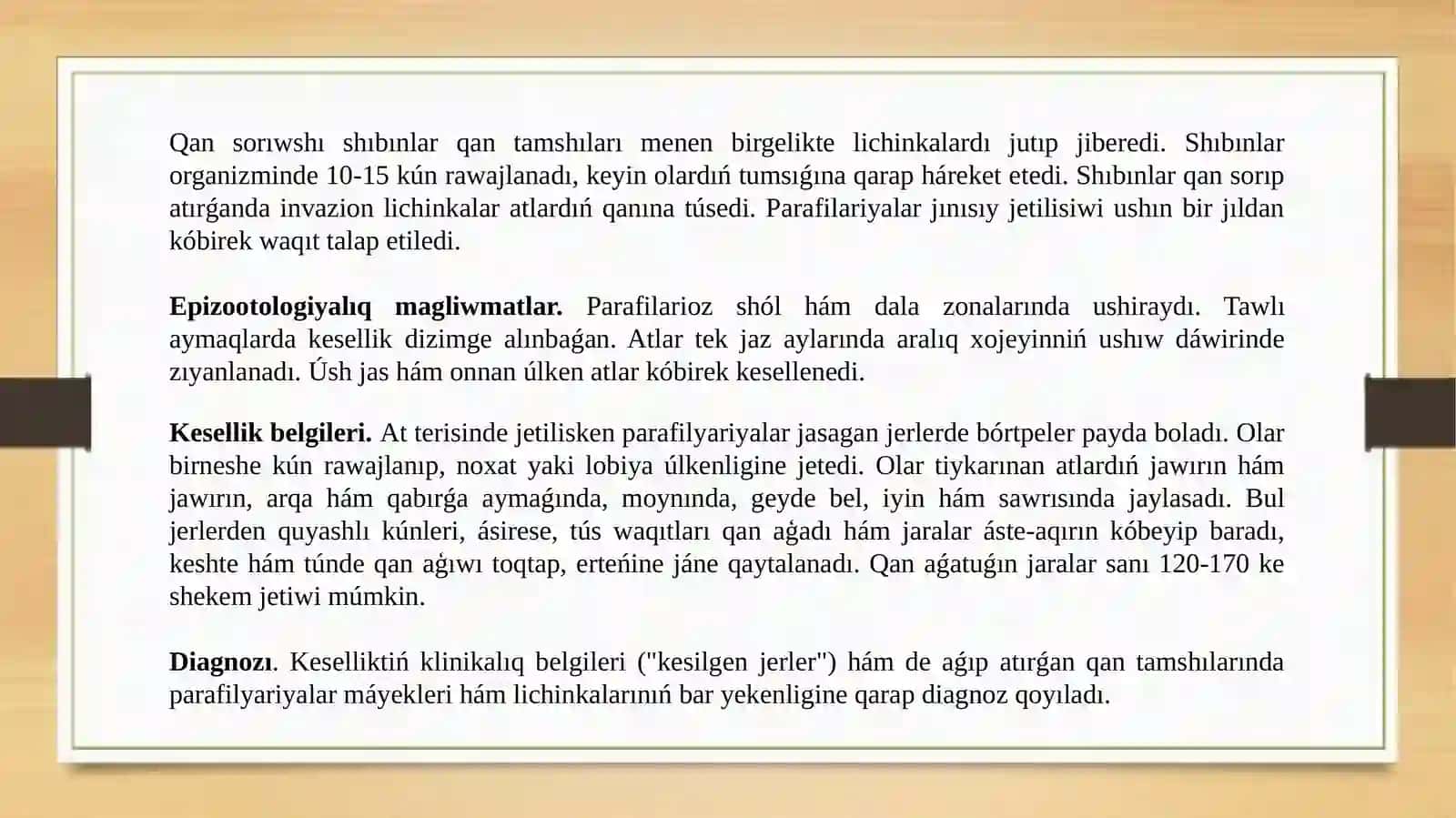 Atlar parafilyariozi ham onxorserkozi 4