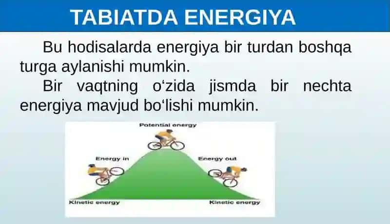 TABIATDA ENERGIYANING SAQLANISHI 4