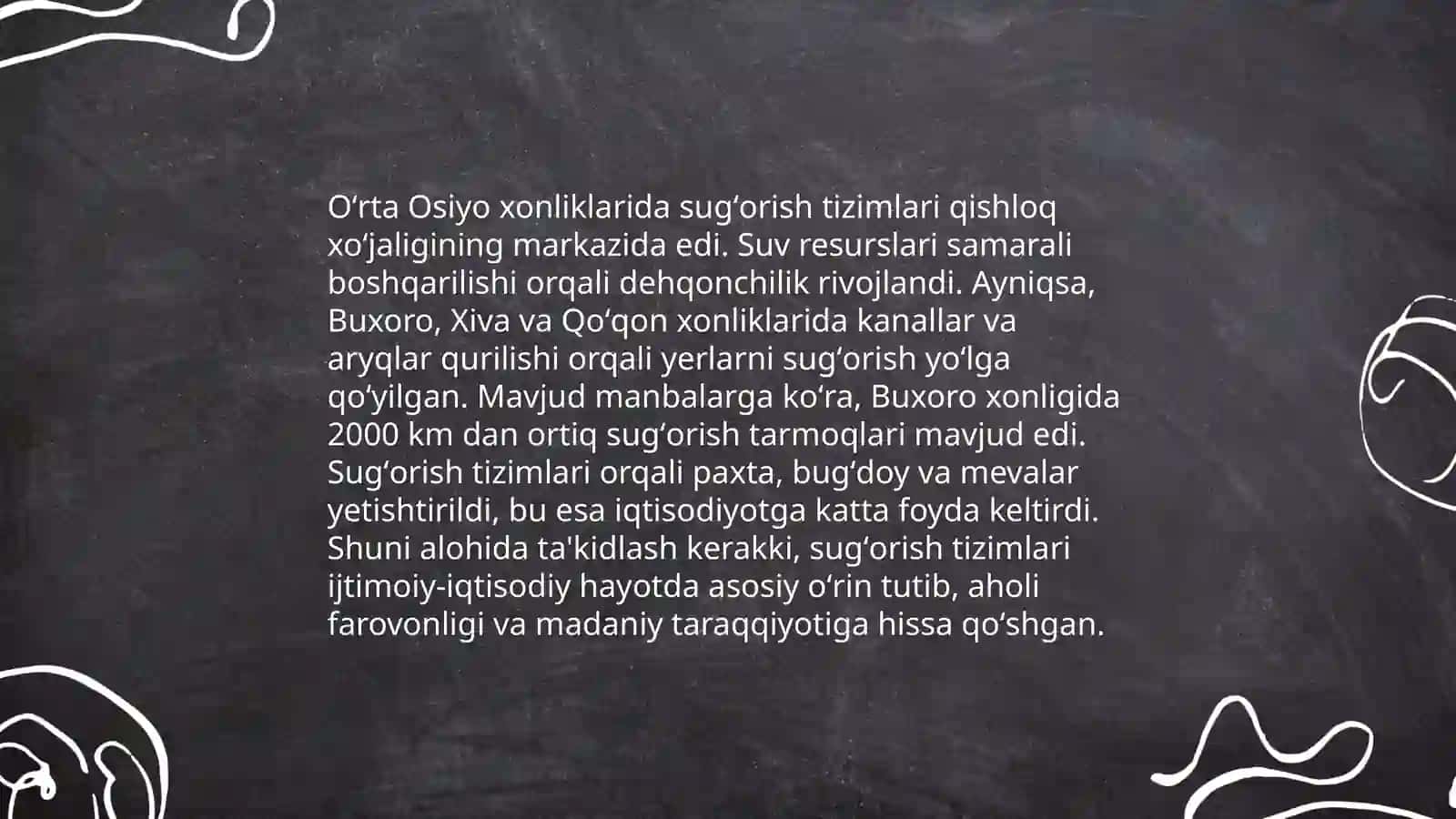 O'rta Osiyo xonliklarida sug’orish inshootlari barpo etilishi 4