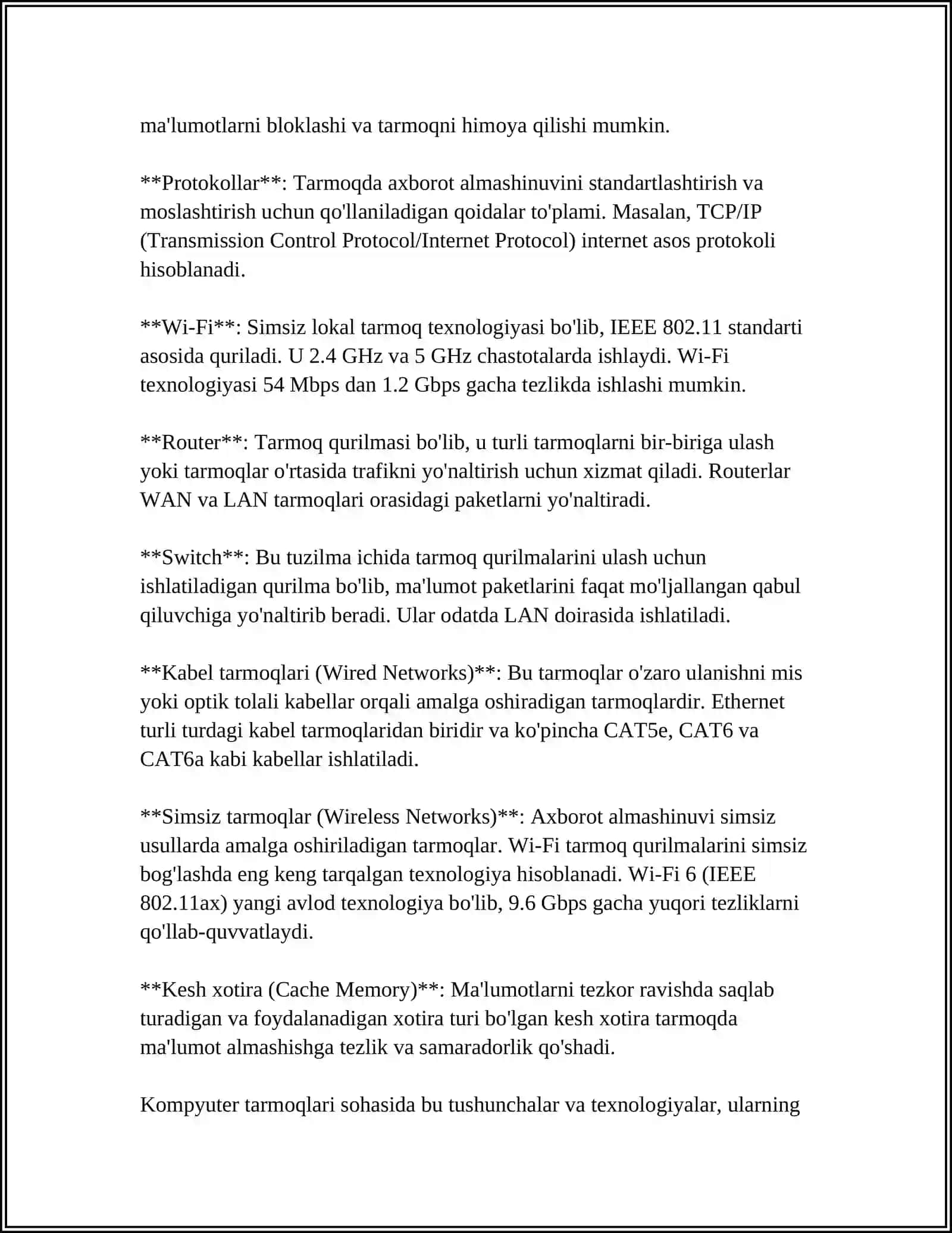 KOMPYUTER TARMOQLARI TUSHUNCHASI VA TURLARI 4
