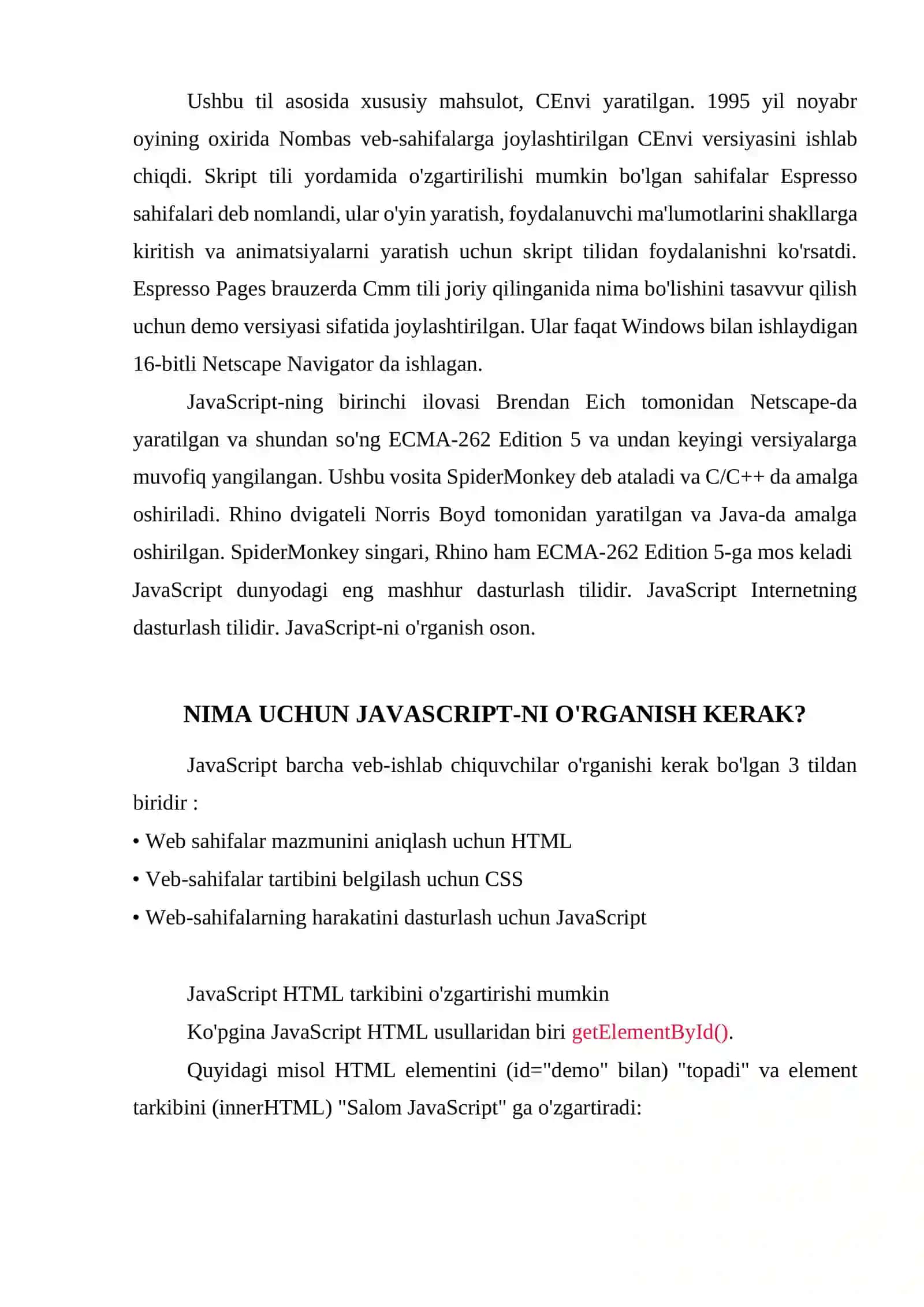 Java Script Dasturlash Tilida Sodda Masalalarni Dasturlash 4