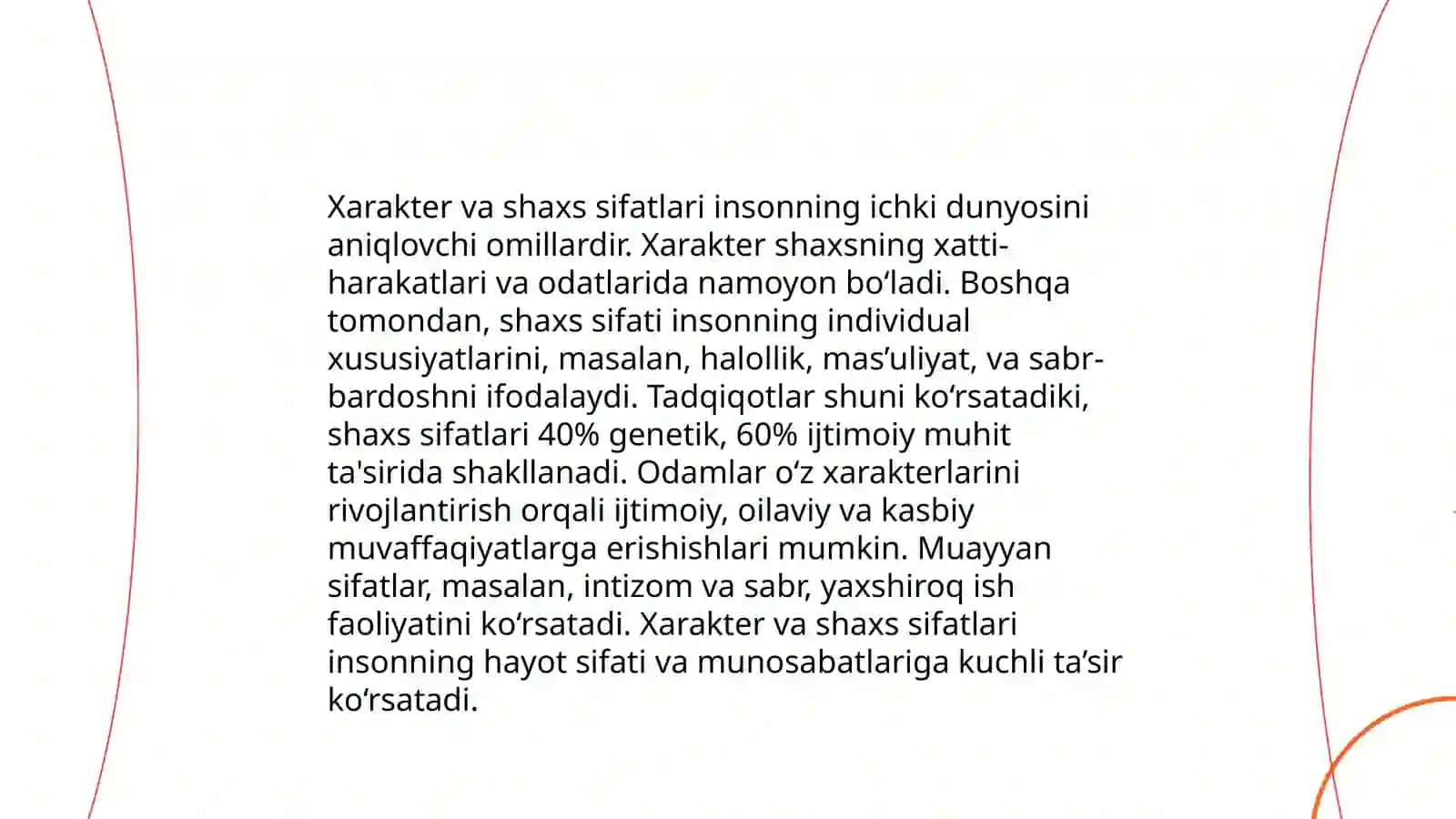 Xarakter mavzusiga seminar ishlanma 4
