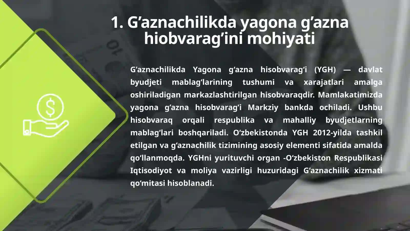 G‘aznachilikda yagona g‘azna hisobvarag‘ini tashkil etish 4