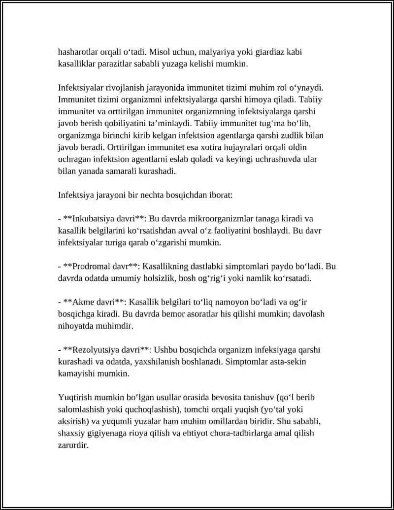INFEKSIYA VA IMMUNITET HAQIDA MAʼLUMOT 4