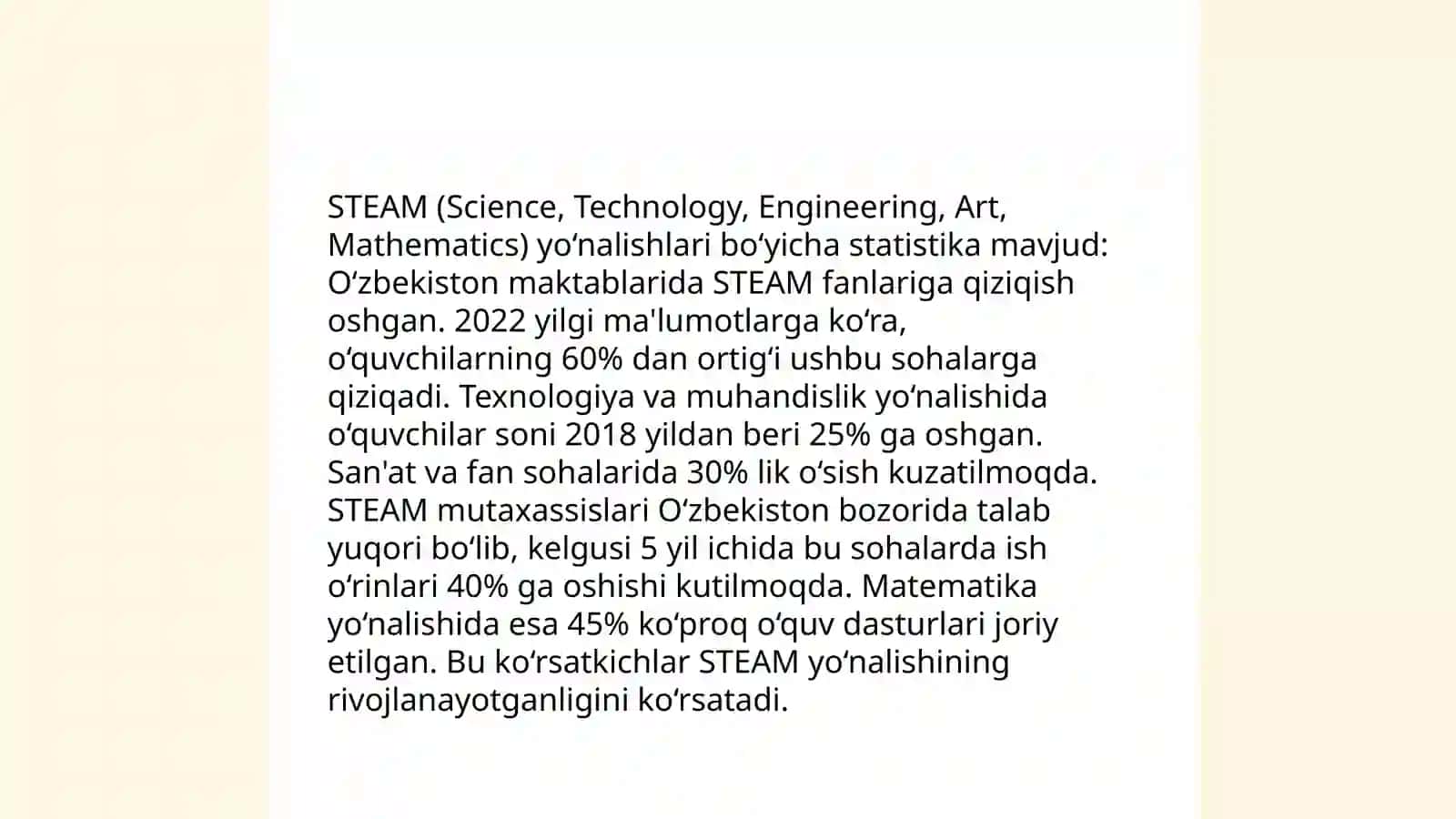 STEAM texnologiyasi haqida ma'lumot 4