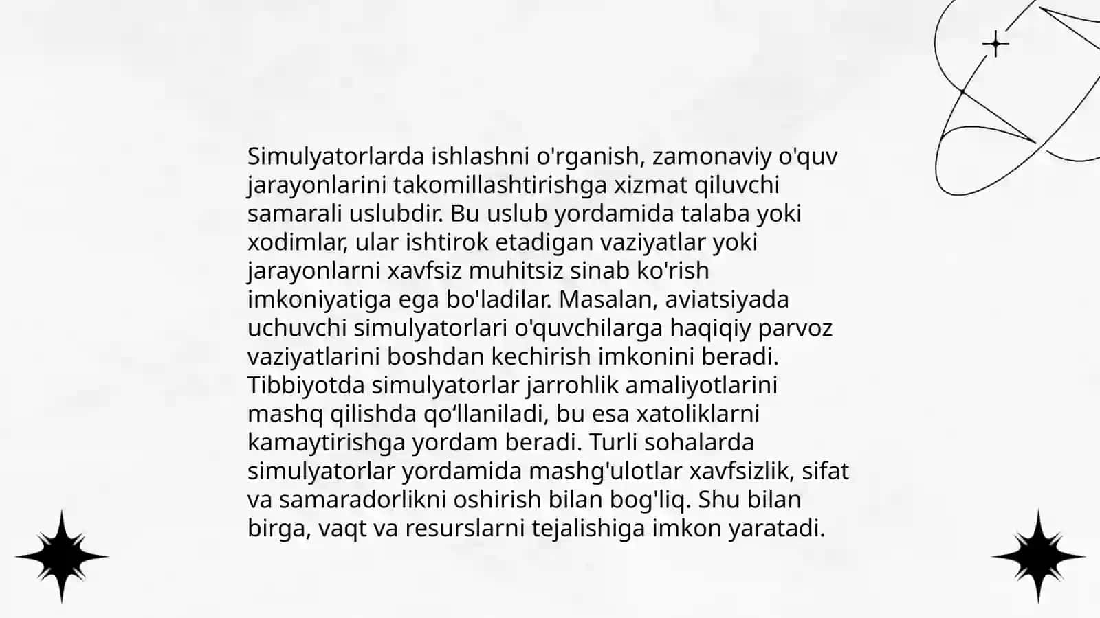 Simulyatotlar bilan ishlash usullaru 4