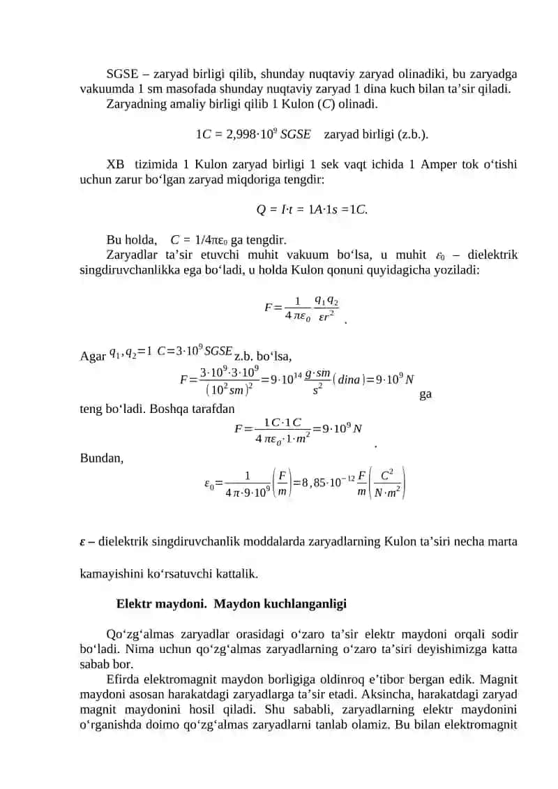 ELEKTR OʼZARO TAʼSIR 4