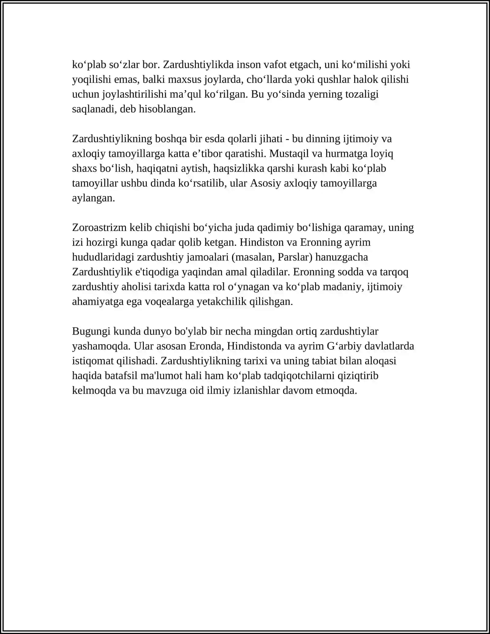 ZARDUSHTIYLIKDA TABIATNING UYGʻONISHI 4
