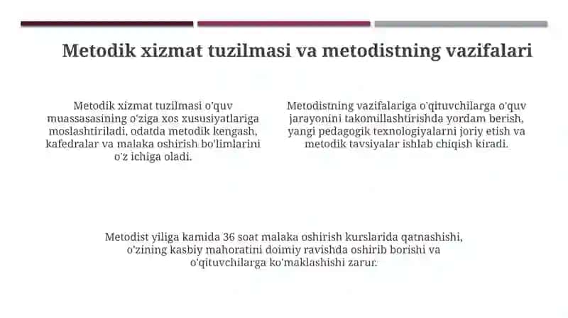 Metodik ishlarni boshqarish 4