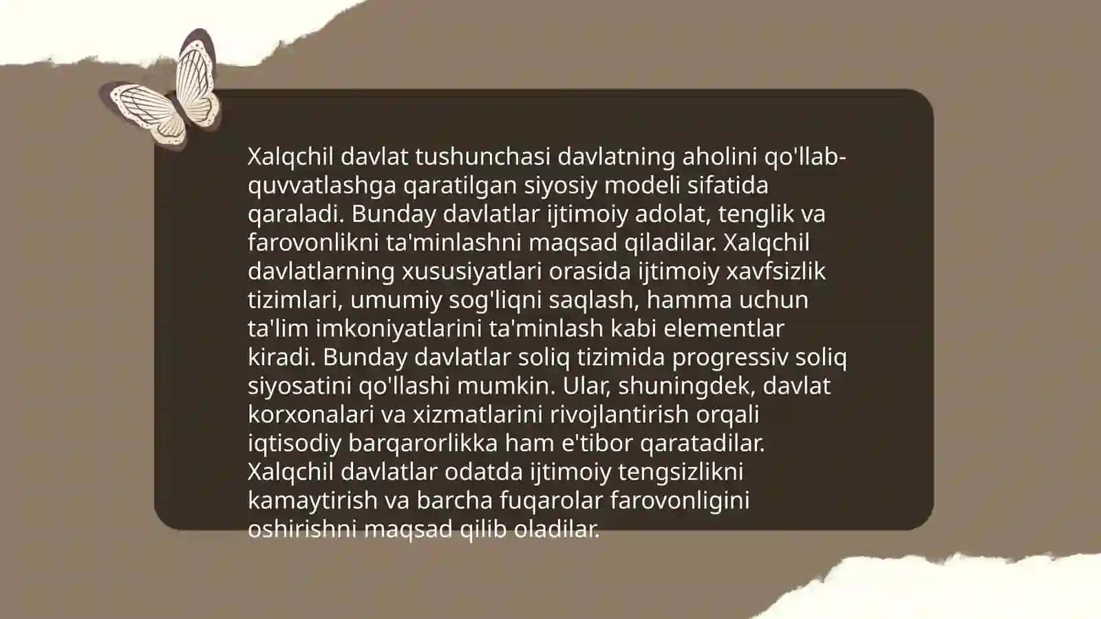 Yangi Oʻzbekistonda Xalqchil va insonparvar davlat qurishning ijtimoiy-siyosiy davlat qurishning ahamiyati 4