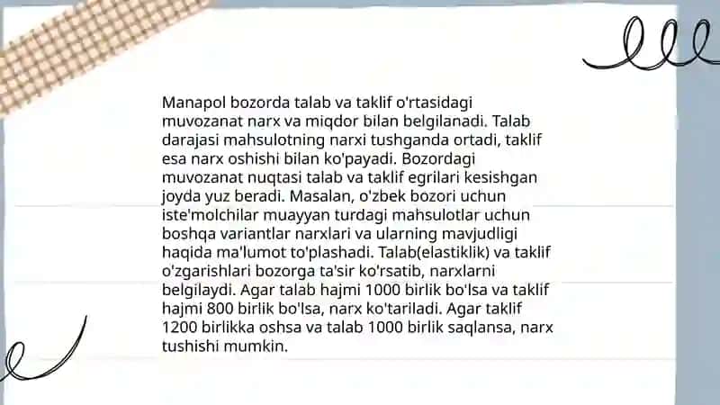 Narx belgilashning nazariyasi 4