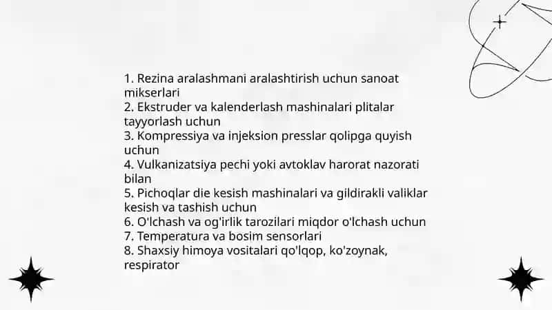 Rezina materiallar ham olardin aliniwi 4