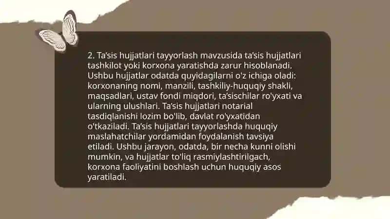 Kompaniyaning tashkil etilishi 4