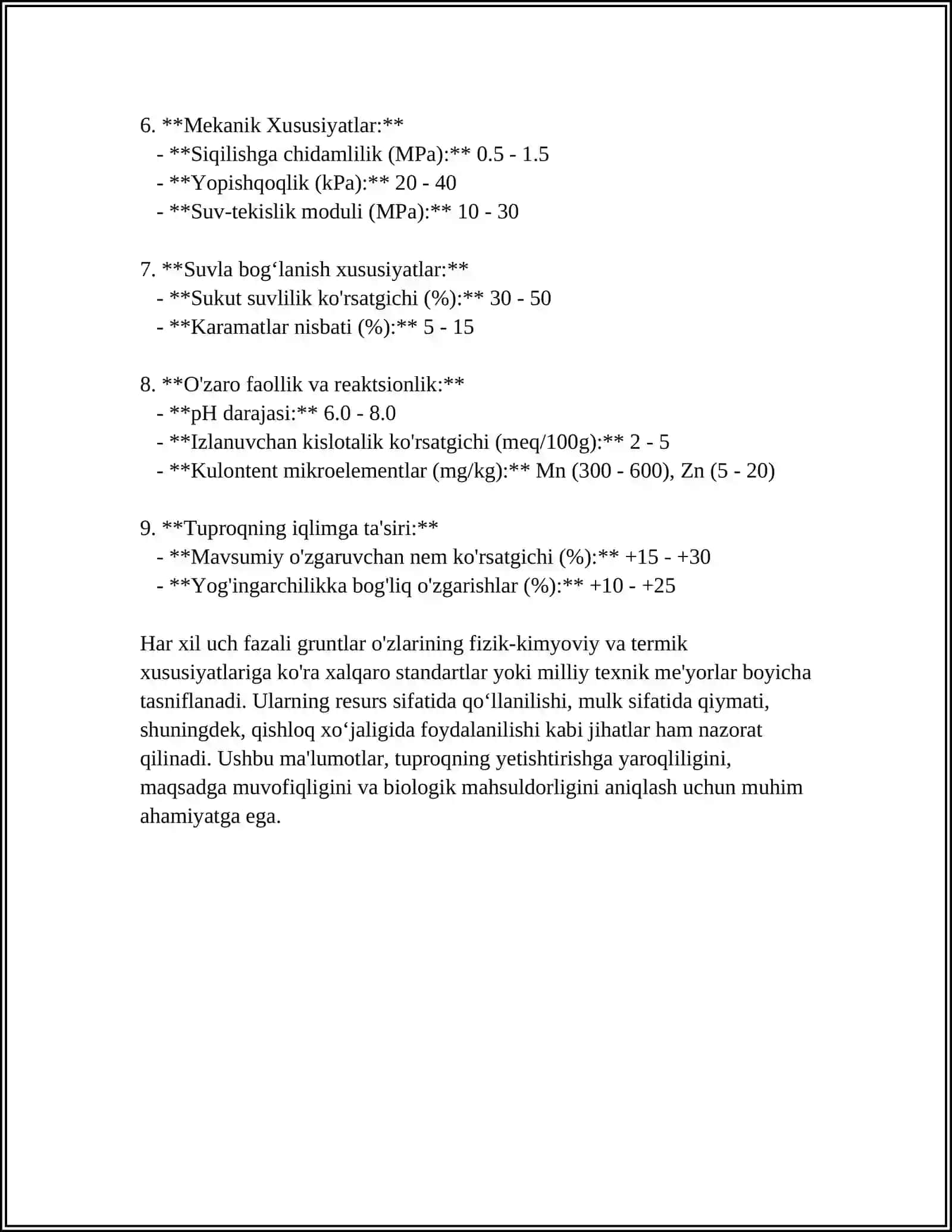 UCH FAZALI GRUNTLAR VA ULARNI MUSTAHKAMLIGI 4