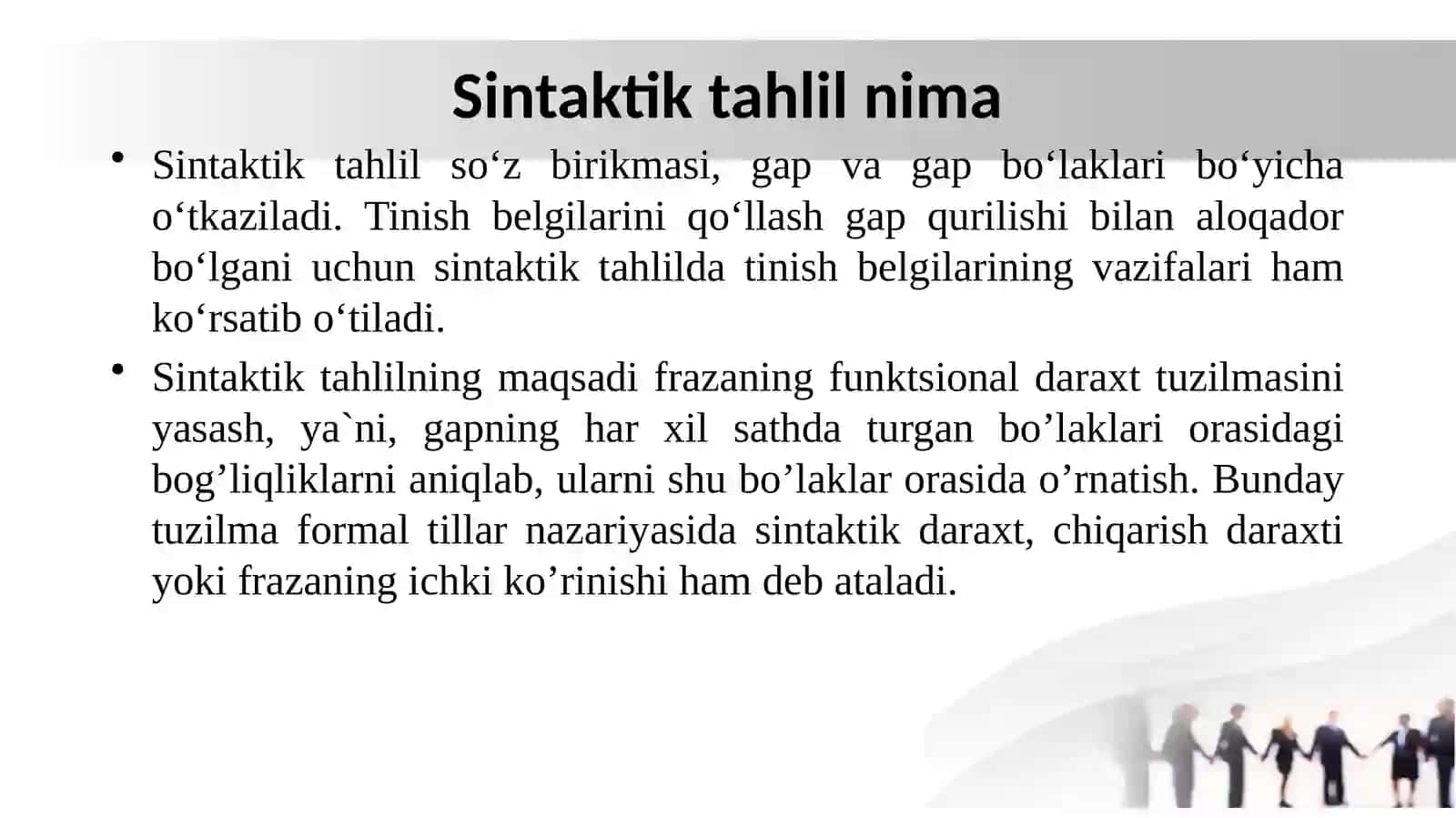 Sintaktik tahlilning avtomatik tizimi 4