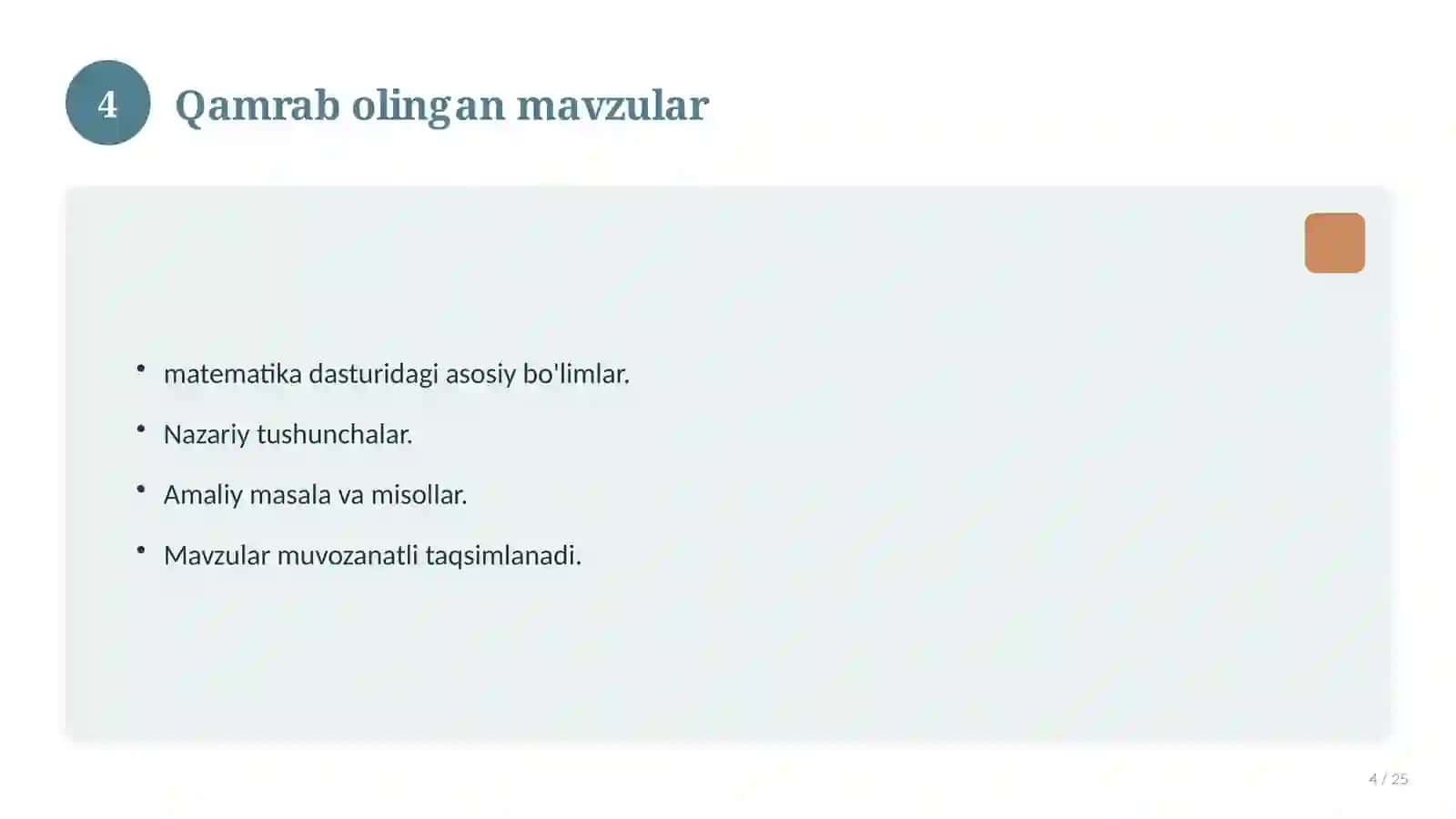 Informatika fanidan 5-sinf: mavzulashtirilgan nazorat ishi va tahlil 4