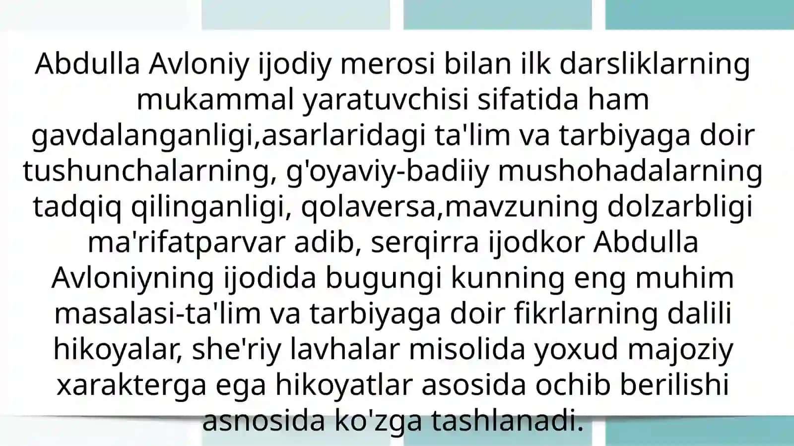 Abdulla Avloniy ijodiy tarbiya masalasi 4