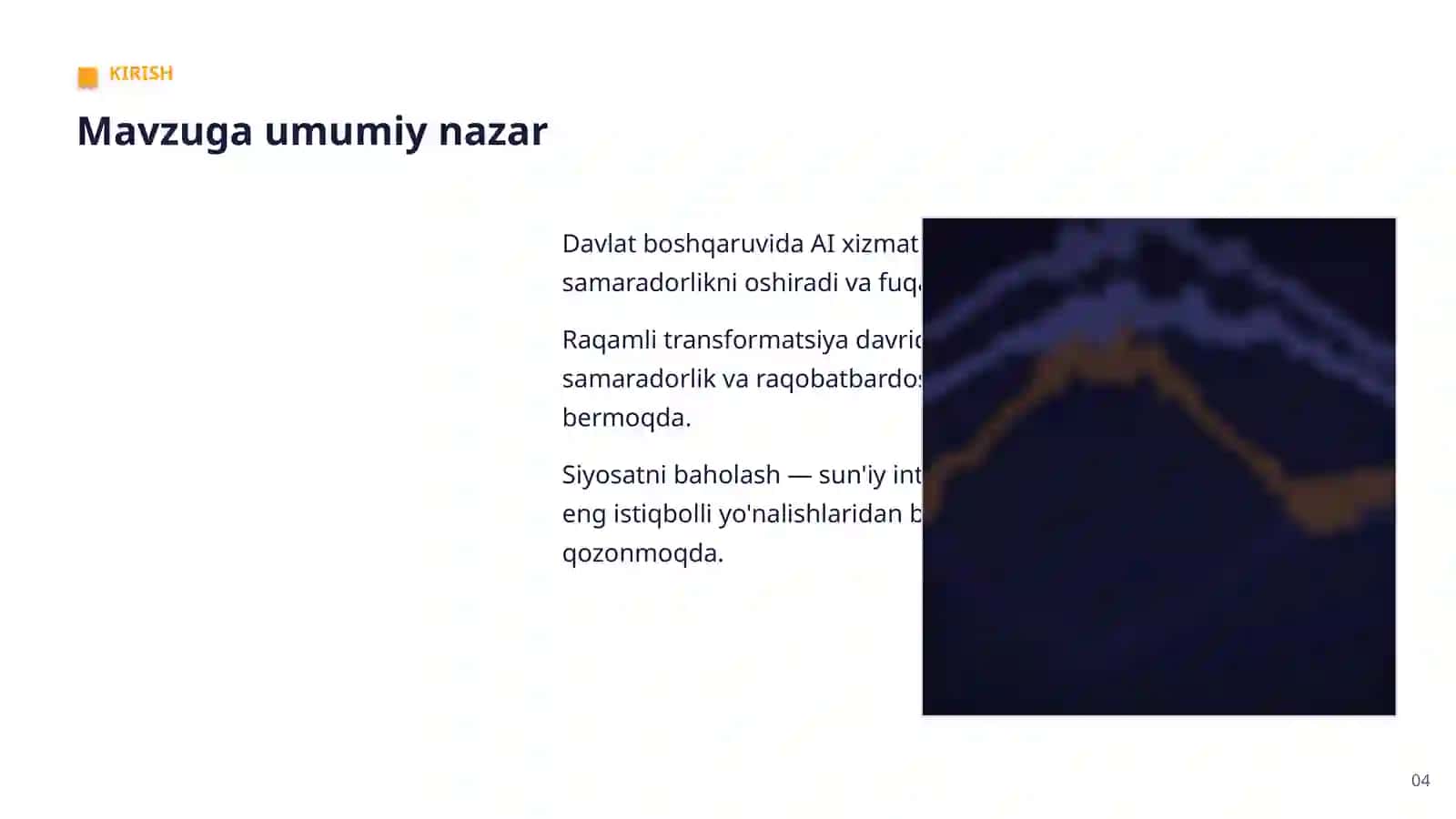 Siyosatni baholash bo'yicha AI professional taqdimot 4