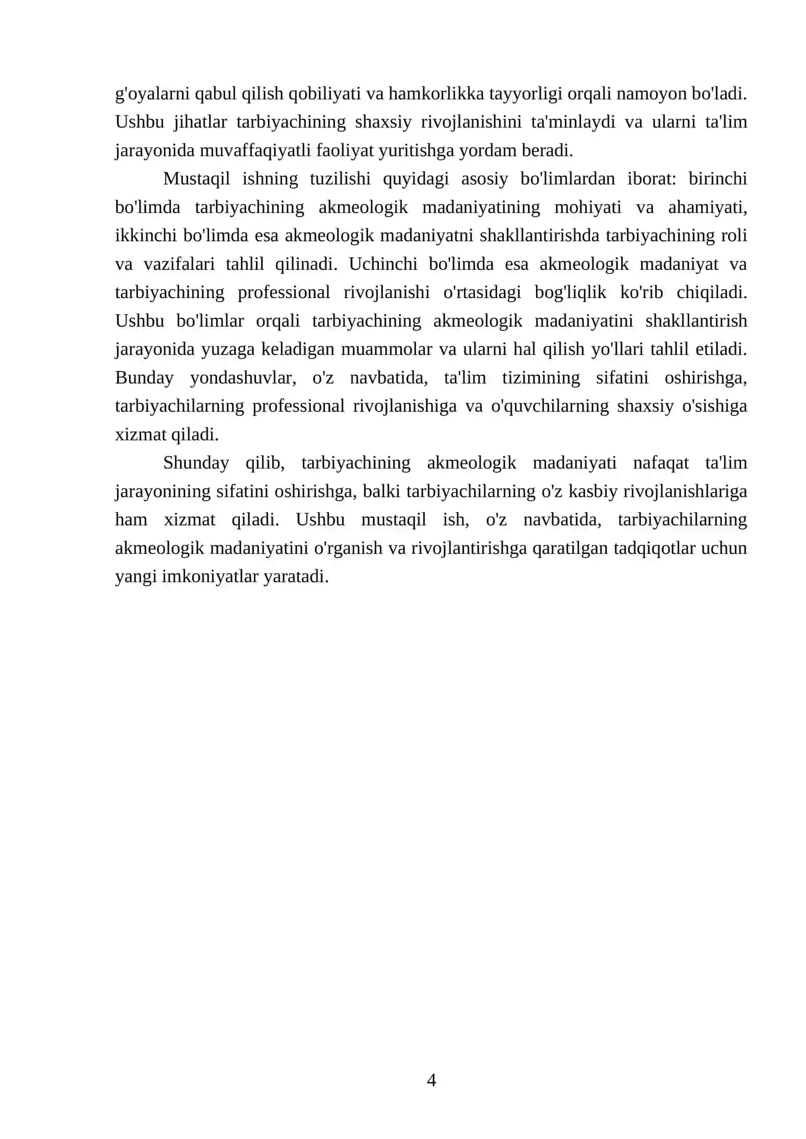 Tarbiyachining akmeologik madaniyati 4