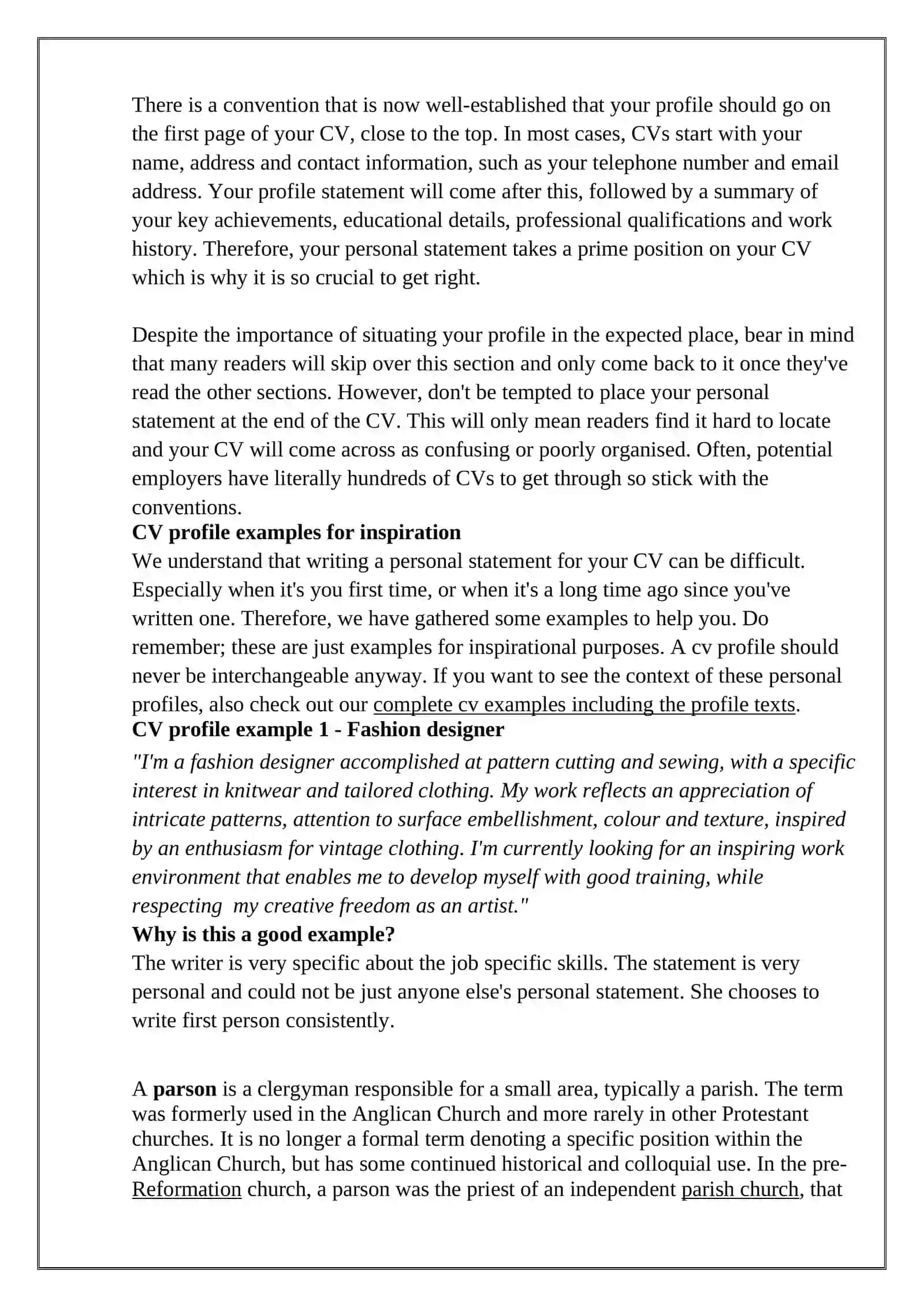 Personal Profile 4