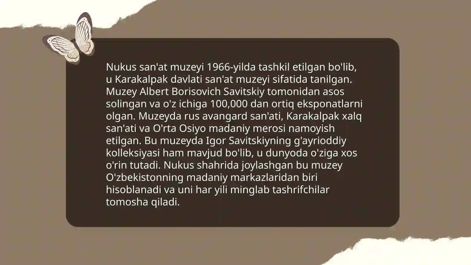 Nukus san'at muzeyi tarixi 4