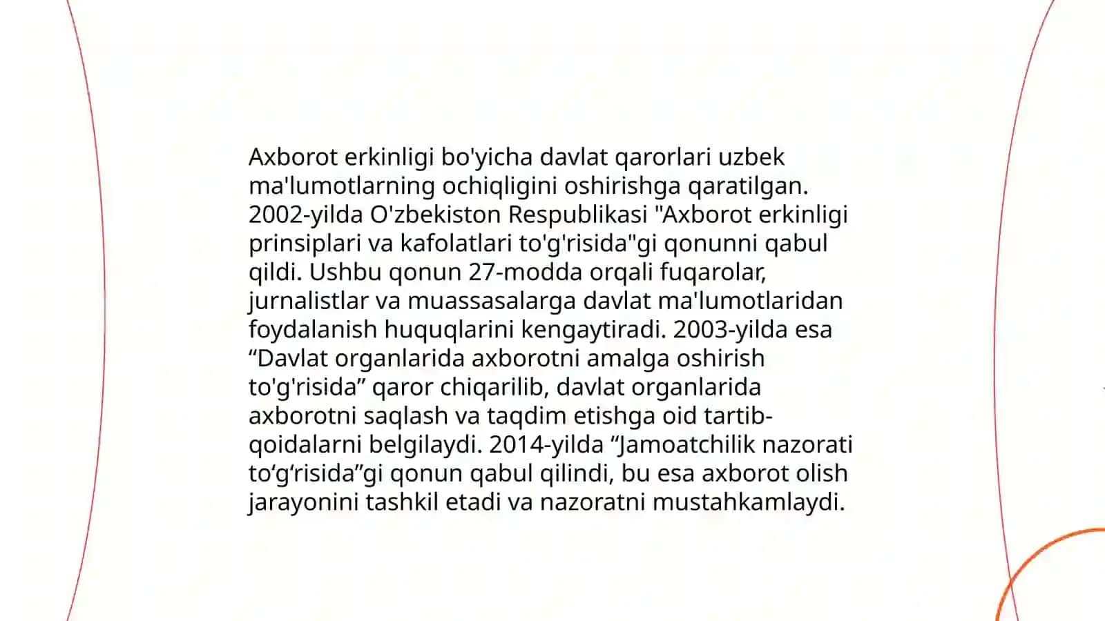 OAVning rivojlanishi bo'yicha Prezident farmonlari 4