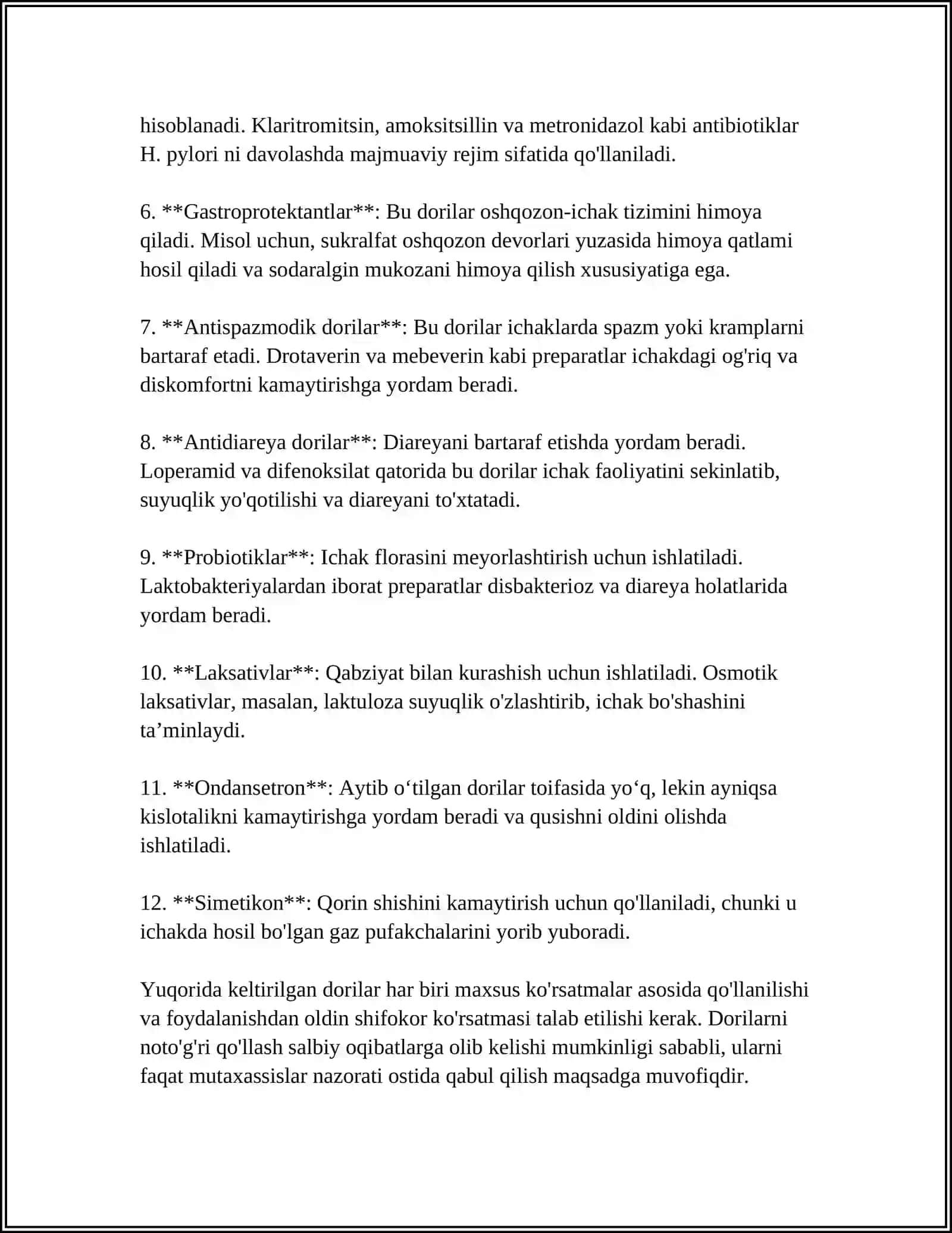 HAZIM A'ZOLARIDA ISHLATILADIGAN DORI VOSITALARI 4