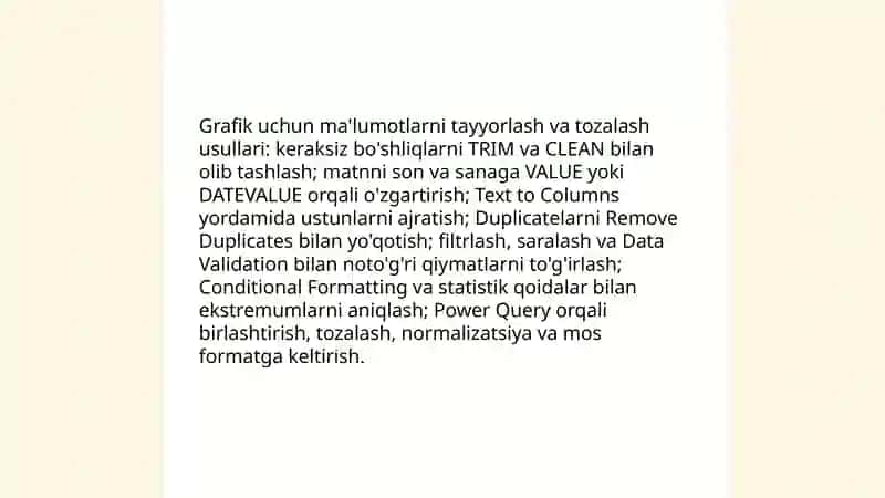 MS Excel elektron jadvalida Grafik va diagrammalardan foydalanishni o’rganish 4
