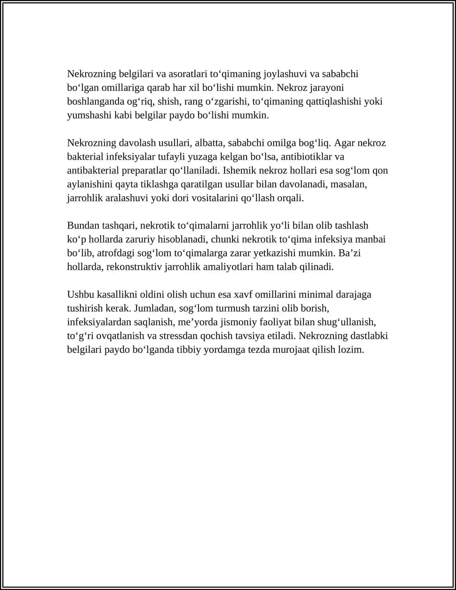 NEKROZ QANDAY KASALLIK 4
