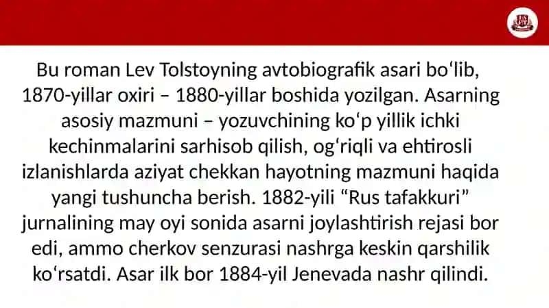 Lev Tolstoy iqrornoma 4