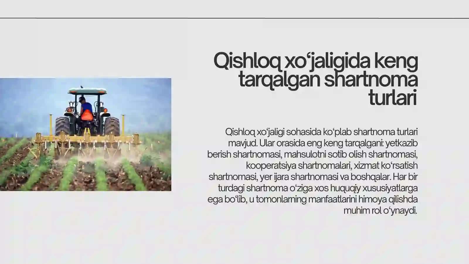 Qishloqxujaligidagishartnomamunosabatlar 4