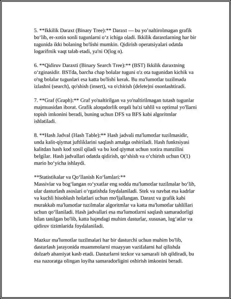 MA'LUMOTLAR TUZILMASI 4