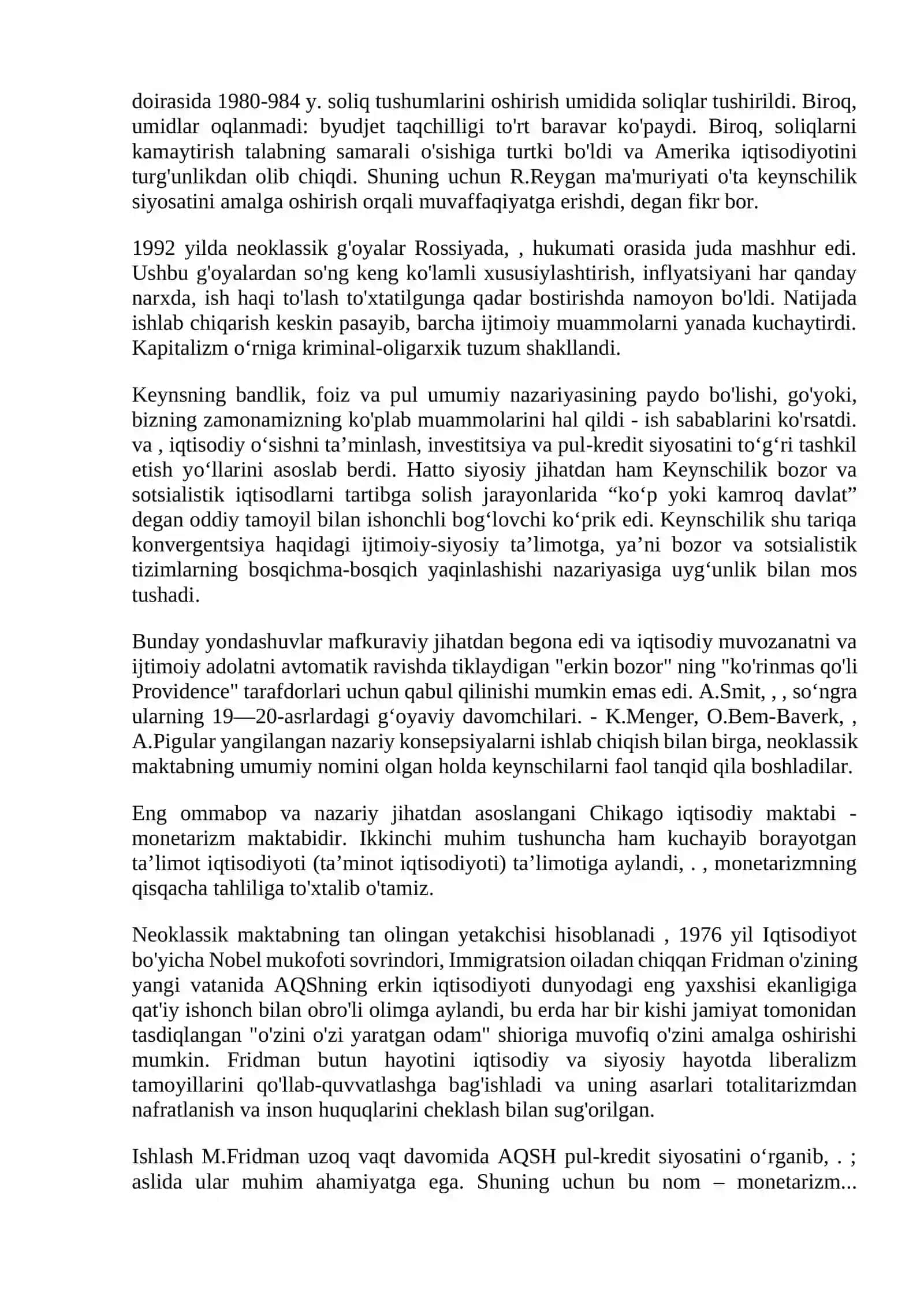 Neoklassik nazariya 4
