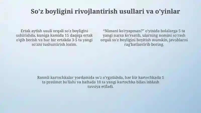 Maktabgacha Yoshdagi Bolalarni Lug'atini Boyitish Usullari 4