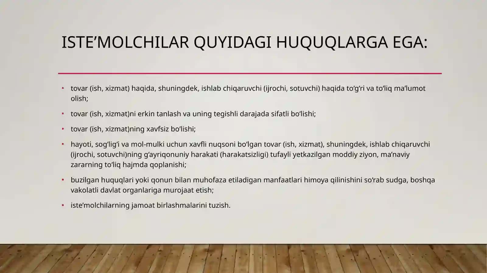 Tadbirkorlik faoliyatida iste'molchi huquqlari 4