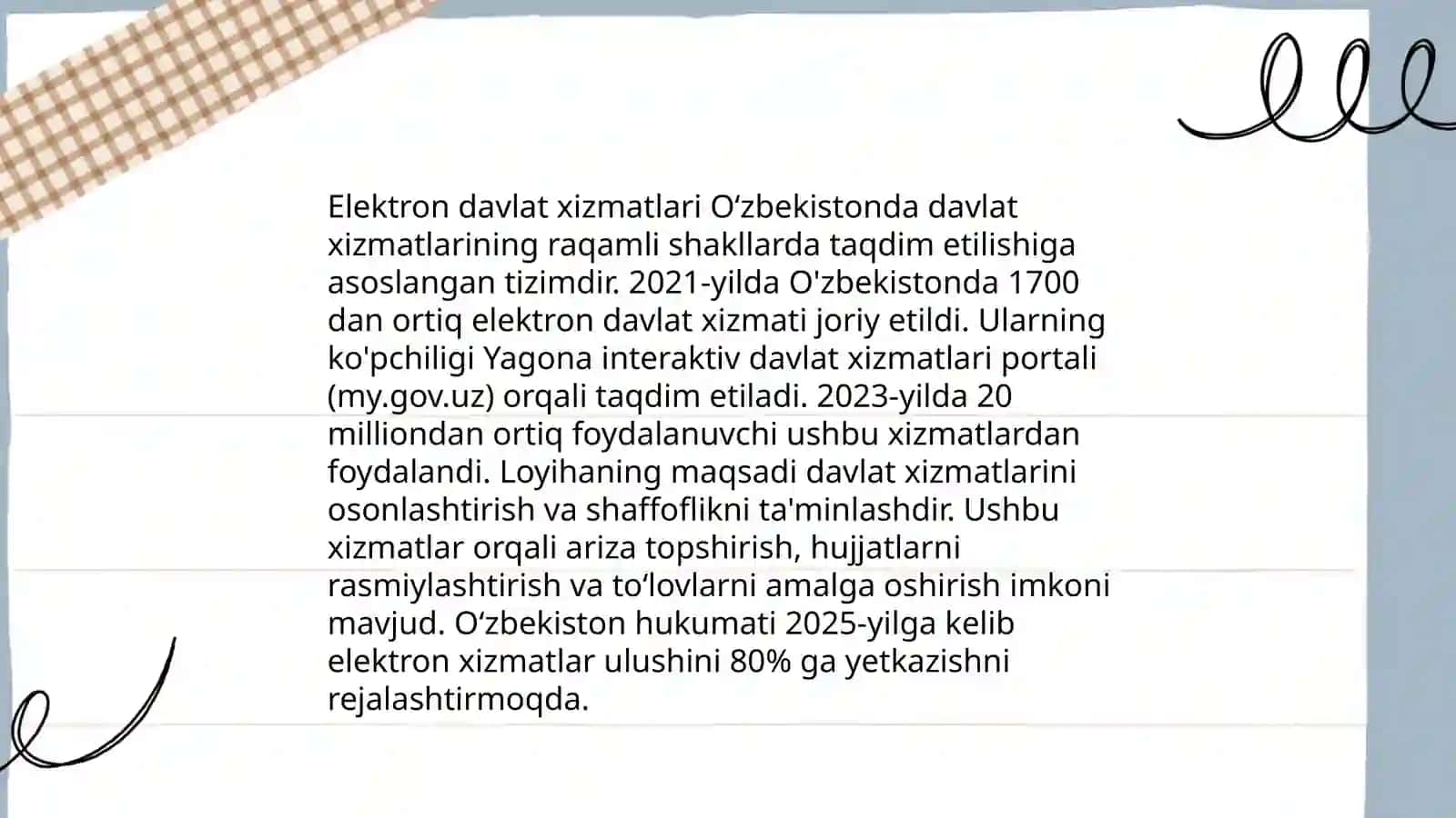 Davlat xizmatlari tizimining rivojlanishi 4