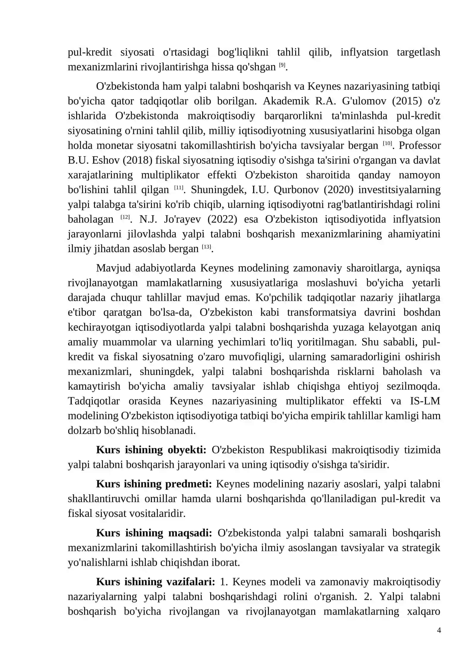 Keynes modeli va yalpi talabni boshqarish 4